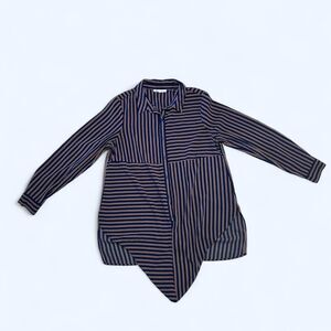 Women's Blue and Navy Shirt